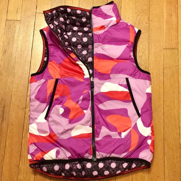 Nike Puffer Vest reversible EUC L camo polka dots - Picture 2 of 8